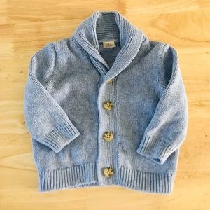 Osh Kosh light blue knit shawl cardigan